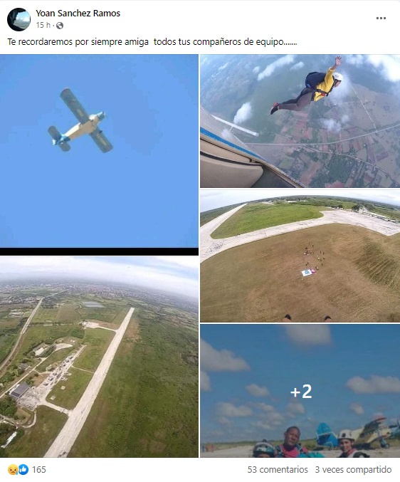 Profesora cubana muere en accidente de paracaídas.