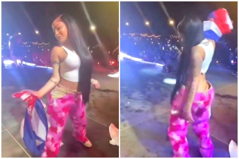 Yailin La Más Viral causa indignación al “perrear” con la bandera de Cuba