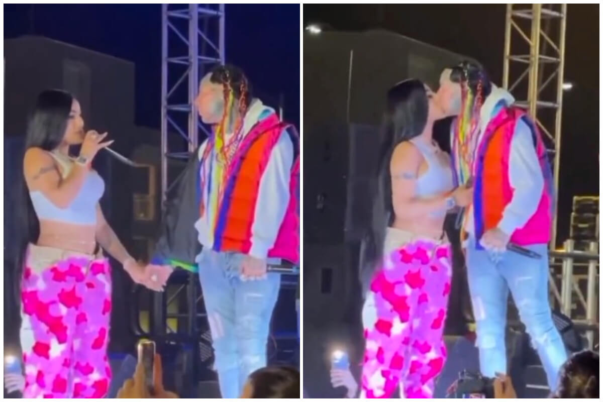 Yailin y Tekashi en el Santa María Music Fest. (Captura de pantalla: El Mundo con David- Twitter)