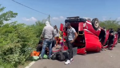 Migrantes cubanos resultan heridos tras accidente de tránsito en México