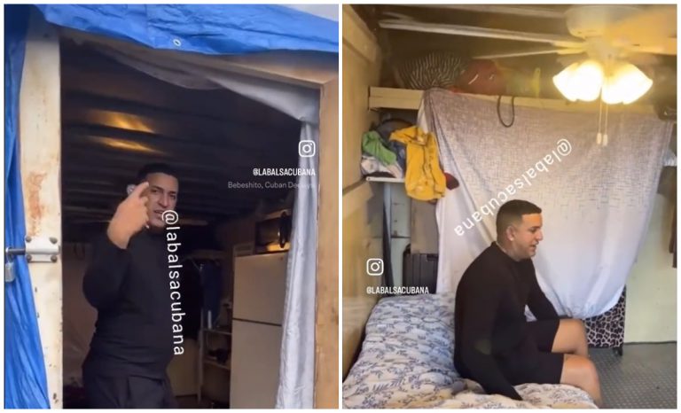 “Tengo muy poco, pero soy feliz”: cubano vive en un contenedor de carga en Hialeah