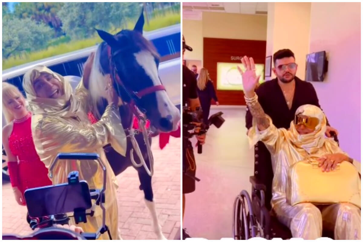 Eduardo Antonio en su salida del hospital. (Captura de pantalla: El Divo de Placetas- Instagram)