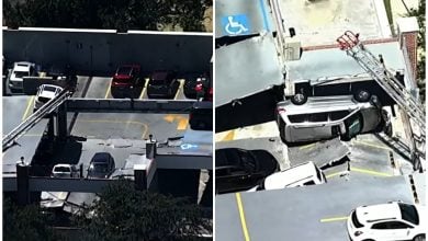 Estacionamiento de un hospital en Florida colapsa