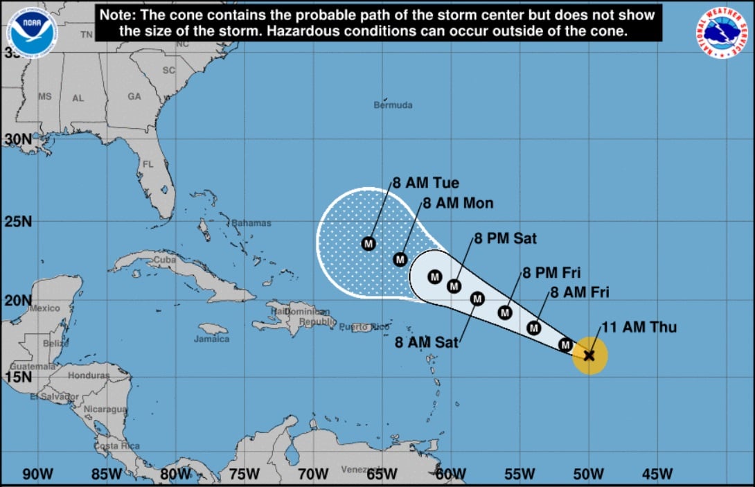 Se forma el cuarto huracán de la temporada ciclónica.