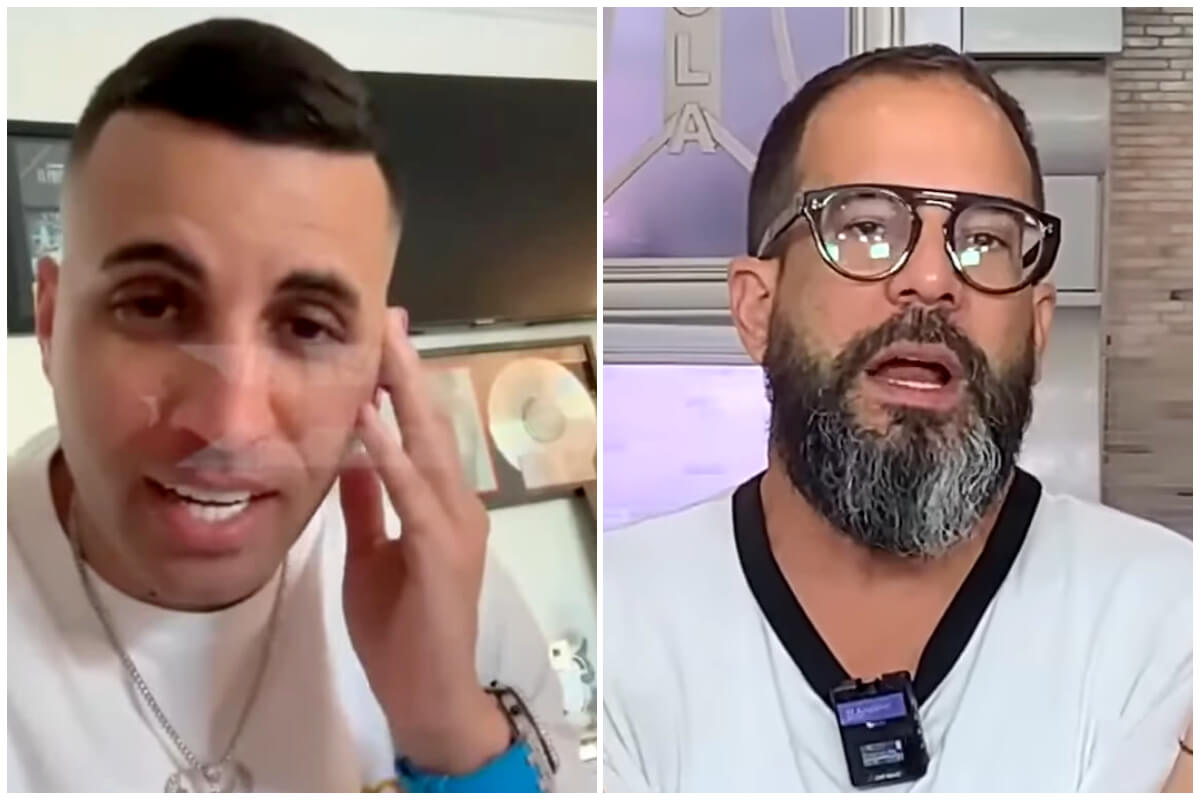 Lenier Mesa y Alex Otaola. (Captura de pantalla: Cuba Urbano Noticias- Instagram/ Cubanos por el Mundo- YouTube)