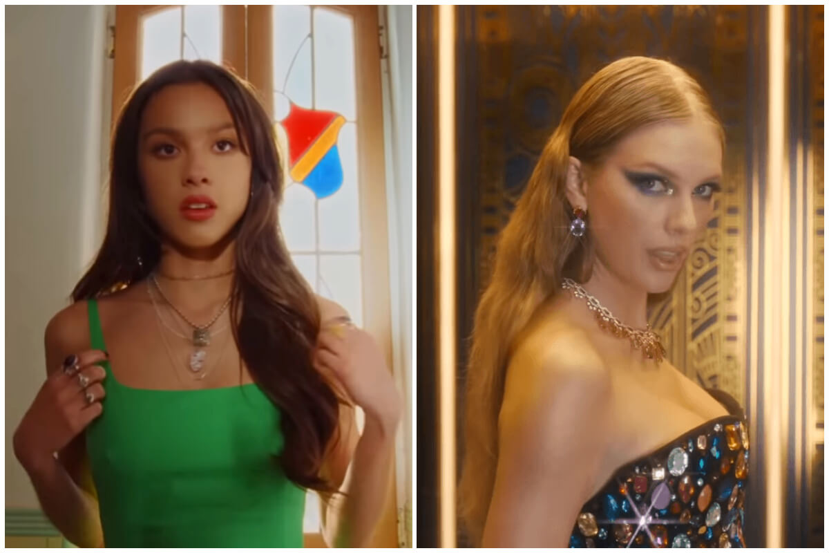Olivia Rodrigo y Taylor Swift. (Captura de pantalla YouTube: Olivia Rodrigo/ Taylor Swift)