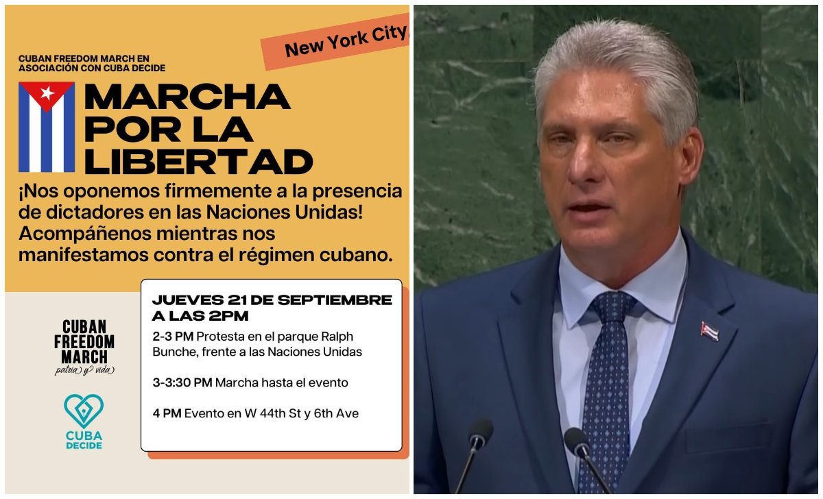 Cubanos en EEUU convocan a protesta por la presencia de Díaz-Canel en asamblea de la ONU