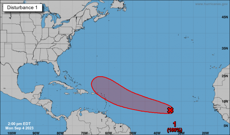 Expertos mantienen bajo vigilancia una posible depresión tropical en el Atlántico