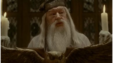 sir Michael Gambon, actor de Dumbledore. (Captura de pantalla: Kevin Carlock- YouTube)