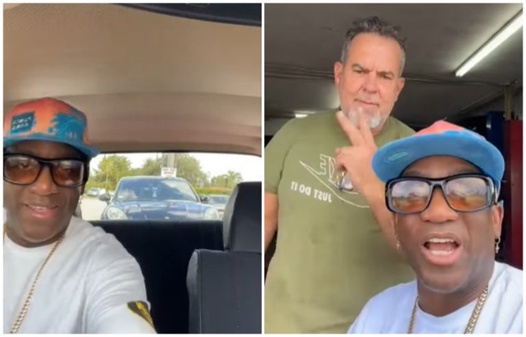 Boncó Quiñongo maneja un Lada en Miami