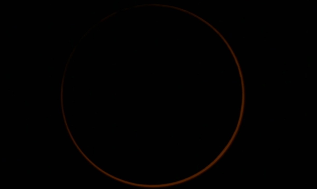 Imagen ilustrativa de un eclipse anular. (Captura de pantalla: CONICET Dialoga-YouTube)
