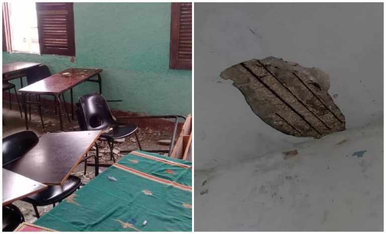 Villa Clara: menor termina lesionado tras caerle un pedazo de techo en su escuela