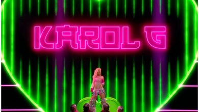 Karol G durante los VMA 2023. (Captura de pantalla: MTV- YouTube)