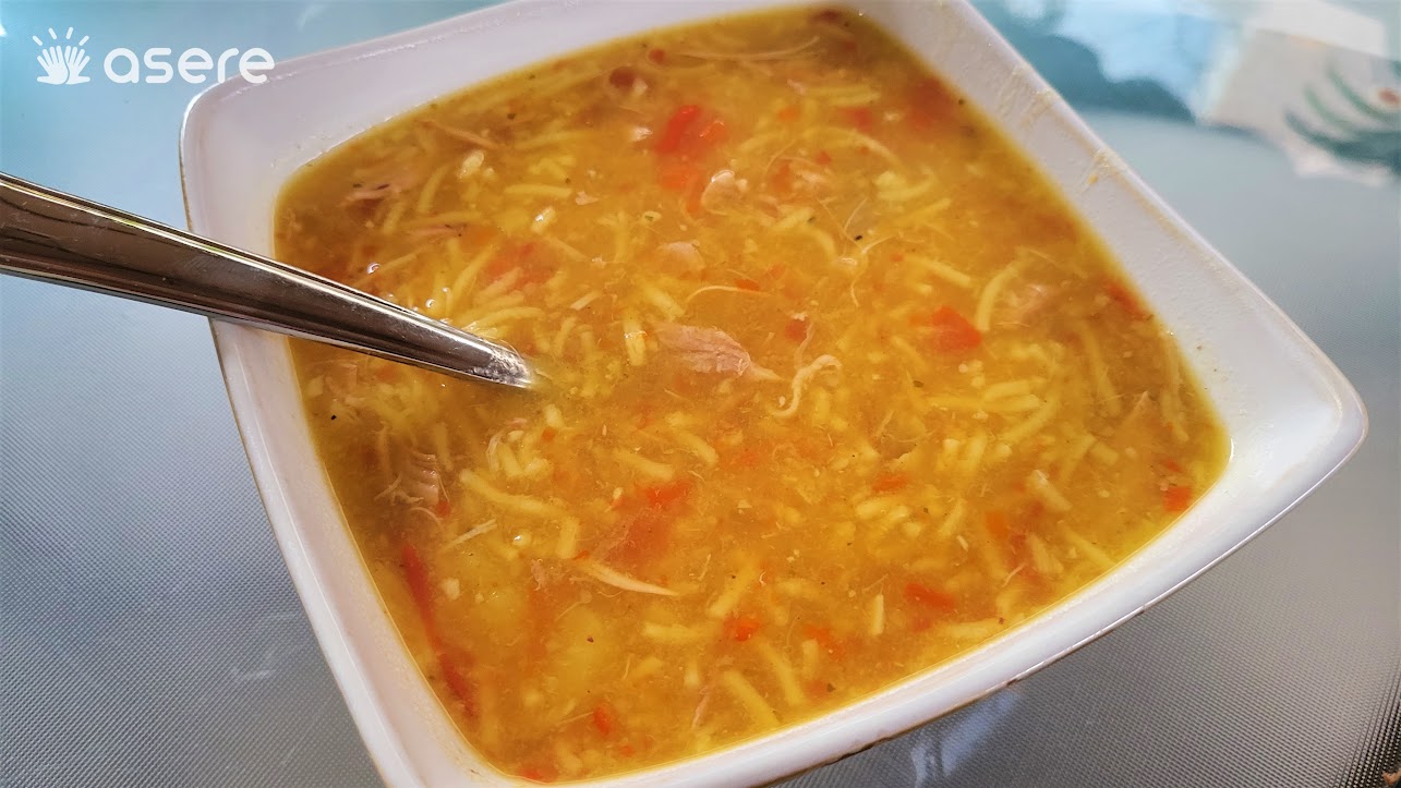 Sopa de pollo para fiebre