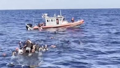 Balseros cubanos fueron rescatados mientras naufragaban cerca de Florida. (Captura de pantalla: WPLG Local 10 News-Twitter)