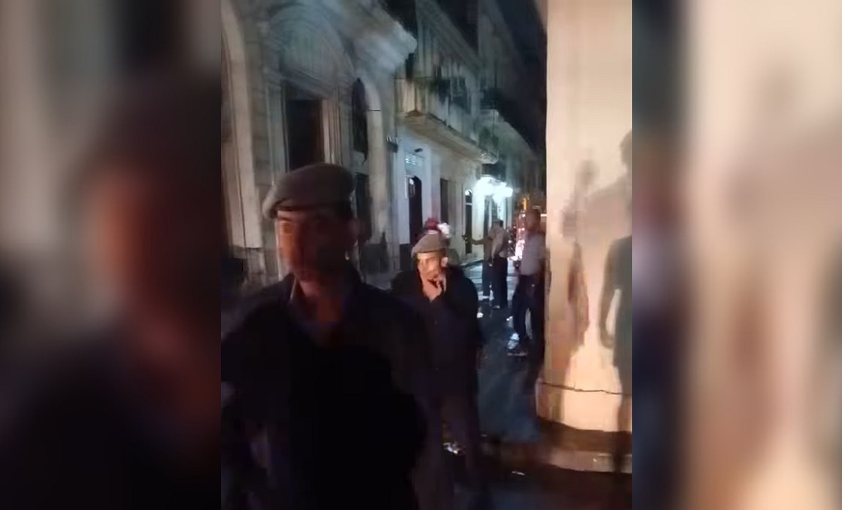 Derrumbe parcial en Habana Vieja. (Captura de pantalla: Claudia Nuñez Rosquete-Facebook)