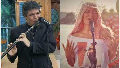 Flautista cubano y Karol G. (Captura de pantalla YouTube: René Lorente/ Karol G)