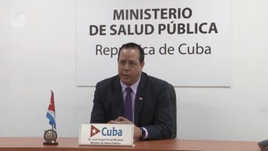 José Ángel Portal Miranda, ministro de Salud Pública de Cuba. (Captura de pantalla: Cubavisión Internacional-YouTube)
