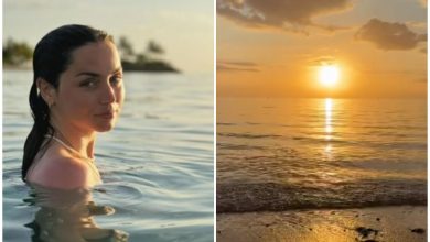 Ana de Armas en la playa. (Captura de pantalla © Ana d armas- Instagram)