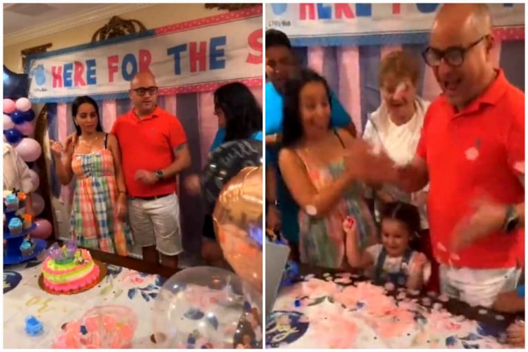 Andy Vázquez celebra fiesta de revelación de su bebé ¡Es una niña!