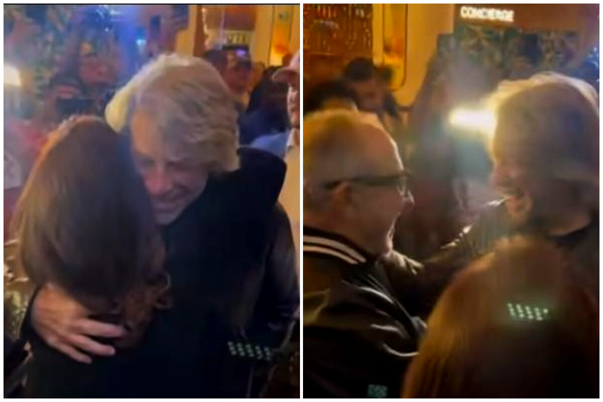 Bon Jovi con Gloria y Emilio Estefan. (Captura de pantalla © Gloria Estefan- Instagram)