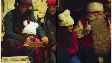 Hijas de Aly Sánchez en Taller de Santa Claus. (Captura de pantalla © Sophia Balsameda- Instagram)