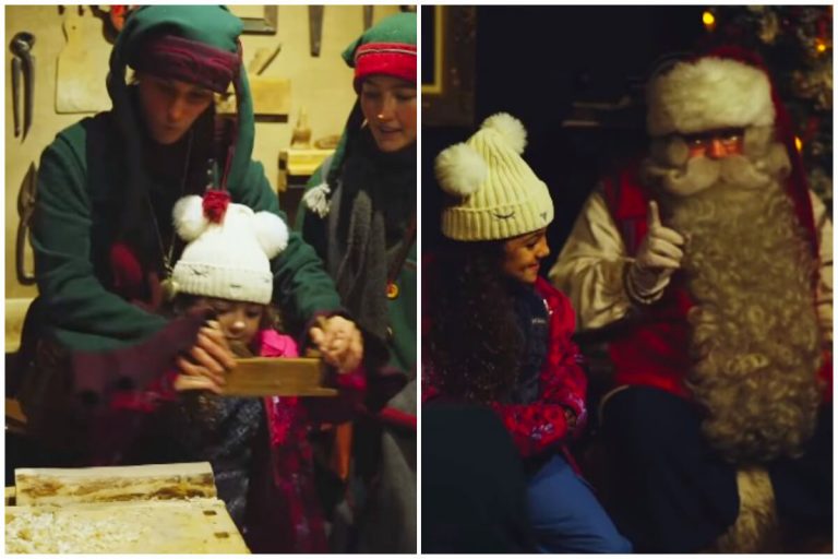 Aly Sánchez viaja con su familia al taller de Santa Claus en Finlandia