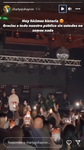 Historia de Charly & Johayron. (Instagram)