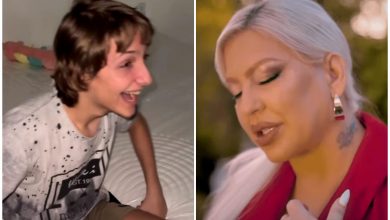 La Diosa y su hijo Axel. (Captura de pantalla © Diosacuba- Instagram/ La Diosa- YouTube)