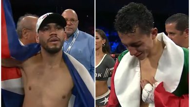 Robeisy Ramírez y Rafael Espinoza. (Captura de pantalla © Top Rank Boxing- YouTube)