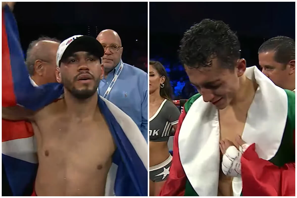 Robeisy Ramírez y Rafael Espinoza. (Captura de pantalla © Top Rank Boxing- YouTube)