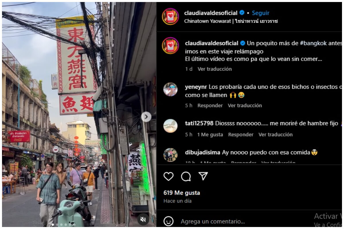 Tailandia. (Captura de pantalla © Claudia Valdés- Instagram)