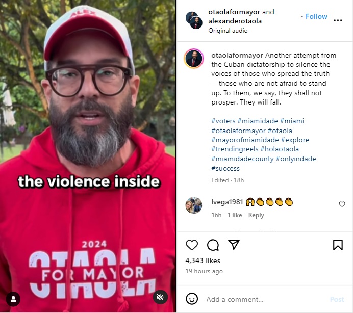 El presentador compartió un video en sus redes sociales. (Captura de pantalla © otaolaformayor-Instagram)