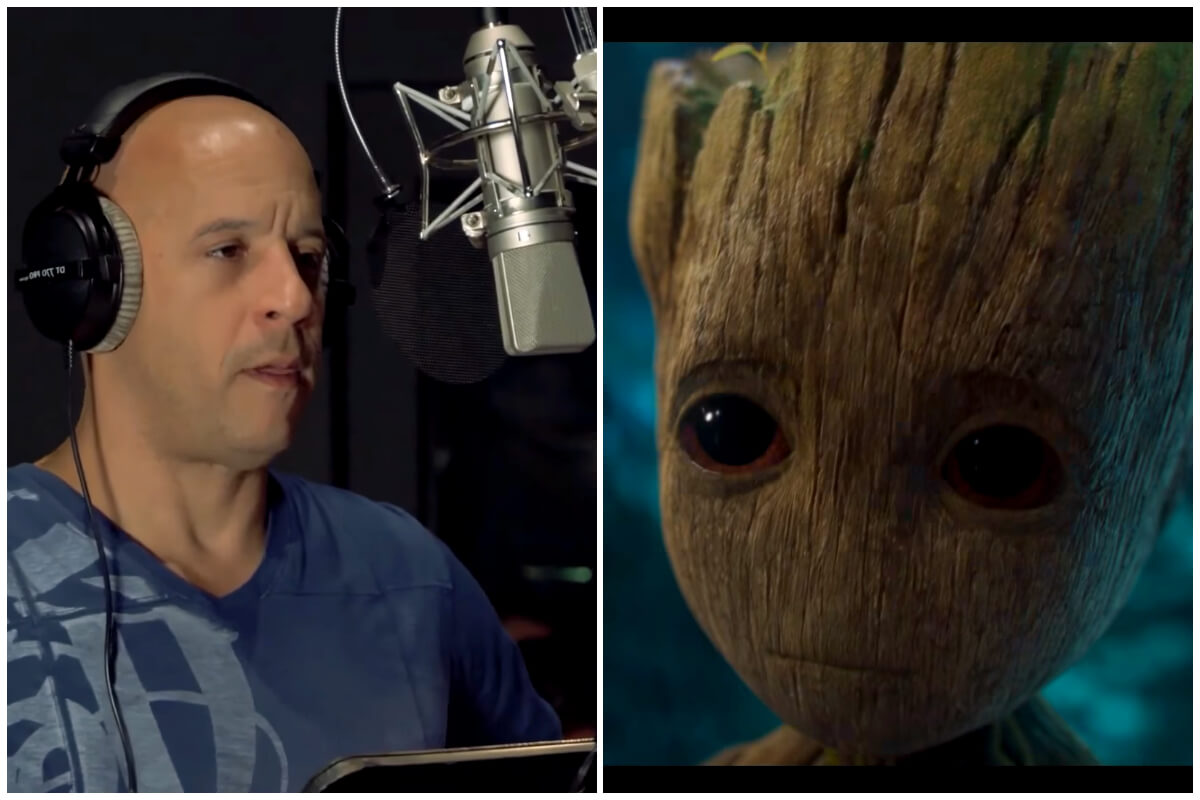 Vin Diesel daba voz al personaje Groot, del MCU. (Captura de pantalla YouTube © TMC Trailers/ Marvel España)