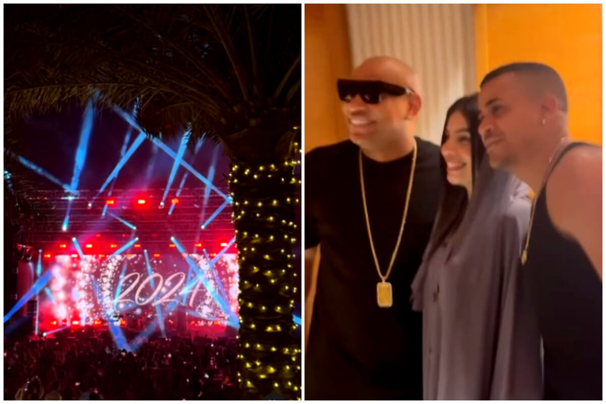 Alexander Delgado y Randy Malcom en Dubai. (Captura de pantalla © Mily Aleman- Instagram)