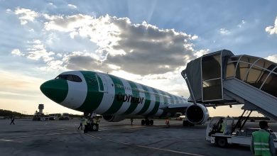 Imagen ilustrativa del nuevo avión de la aerolínea alemana Condor. (Captura de pantalla © Cuban News Agency-YouTube)