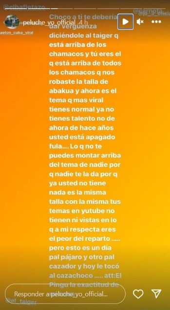 Historia de Peluche Yo. (Instagram)