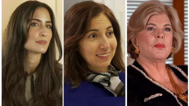 Rachel Valdés, Glenda León y la coleccionista de arte Ella Fontanals-Cisneros. (Captura de pantalla YouTube © Vanity Fair España/ DDC TV/ Ella Fontanals-Cisneros)