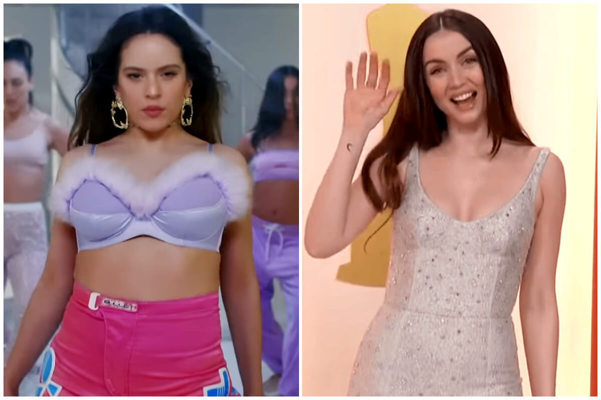 Rosalía y Ana de Armas. (Captura de pantalla Rosalía © Rosalía/ Tu Cosmopolis)