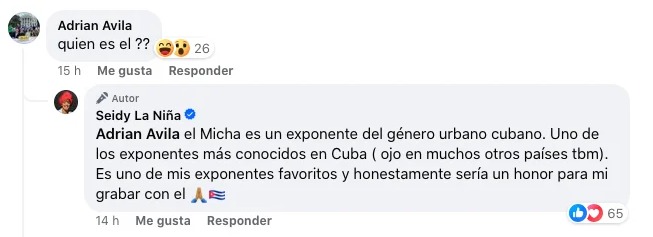 Comentario de Seidy La Niña. (Facebook)