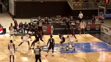 El equipo antillano enfrentó al estadounidense con una marcada desventaja numérica. (Captura de pantalla © FIBA - The Basketball Channel-YouTube)