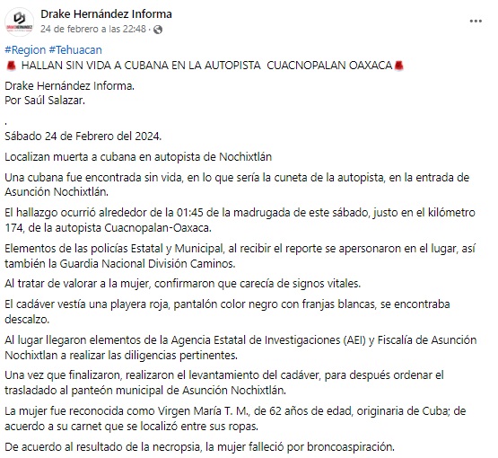 THE woman was found during the early morning by some passers-by. (Screenshot © Drake Hernández Informa-Facebook)