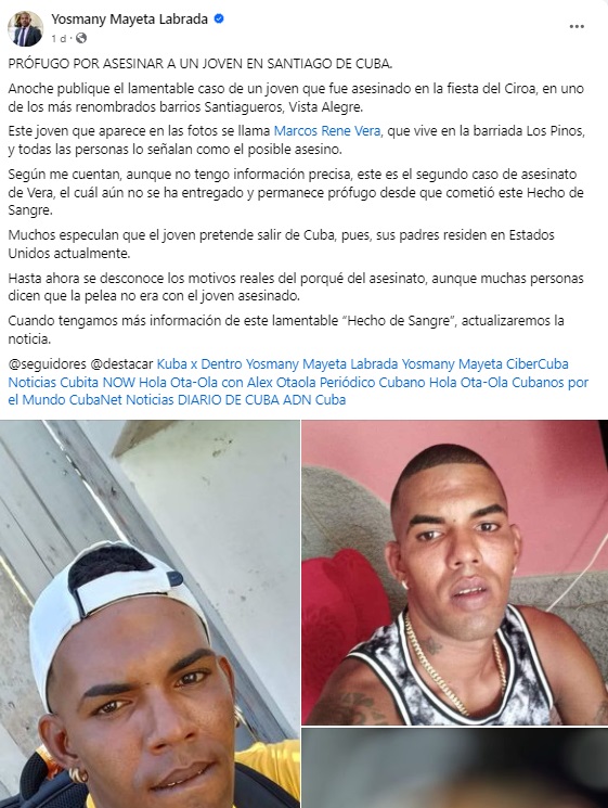 El responsable escapó del lugar antes de que las autoridades llegaran a la escena del crimen. (Captura de pantalla © Yosmany Mayeta Labrada)