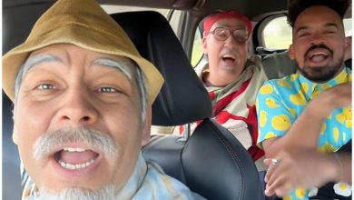 El entrañable elenco del programa cómico 'Vivir del Cuento'. (Captura de pantalla © Luis Silva- Facebook)