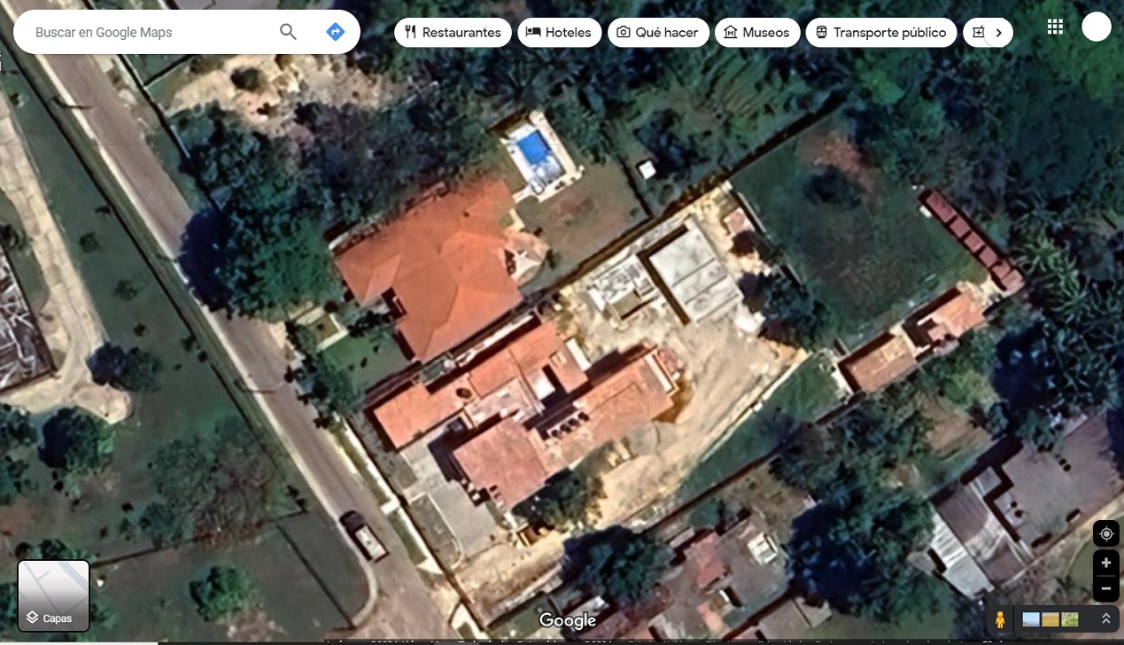 Casa del espía cubano vista desde arriba. (Captura de pantalla © Google Maps)