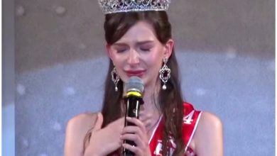 Karolina Shiino, nacida en Ucrania fue nombrada Miss Japón, desatando un fuerte debate sobre diversidad cultural. (Captura de pantalla © Global News- YouTube)