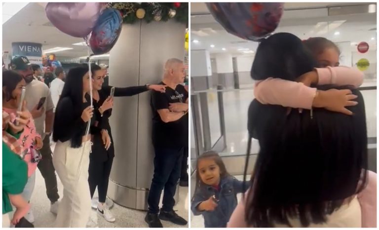 Madre cubana recibe a su pequeña hija en EEUU tras dos años separadas