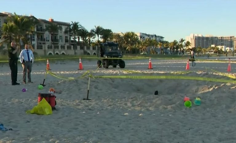Niña de cinco años muere enterrada en una playa al sur de Florida