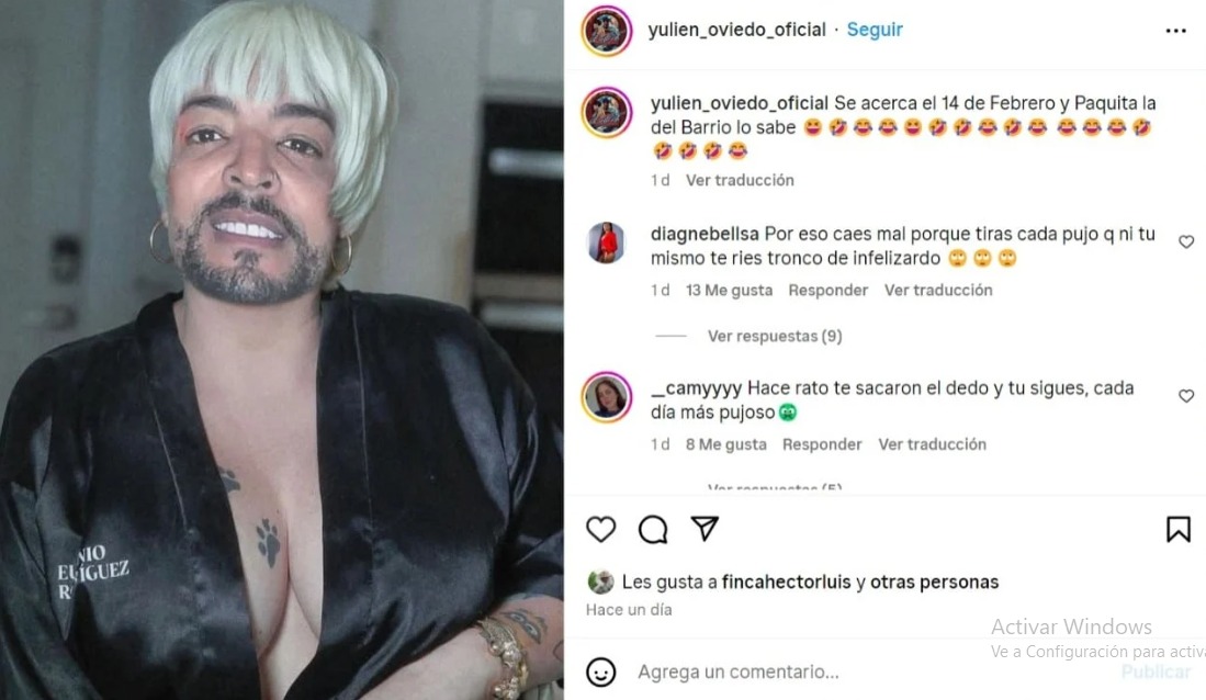 Publicación de Yulién Oviedo. (Instagram)