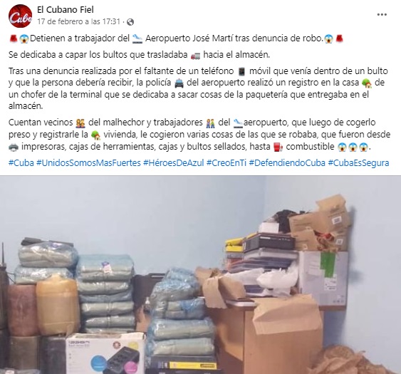 El perfil oficialista no compartió muchos detalles del hecho.